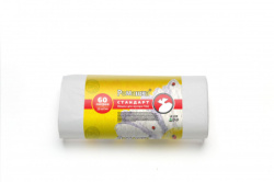 Мешки для мусора РОМАШКА 60л 60x80 (рул.25 шт) белые НМ60-25/25/04